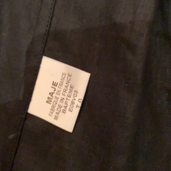 Maje Linen Pleated Smocked Blazer - Picture 6 of 7